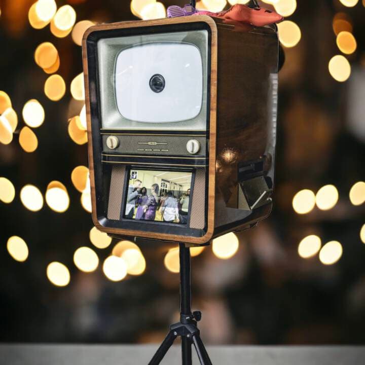 Porträt aus der Fotobox mit Studioblitz