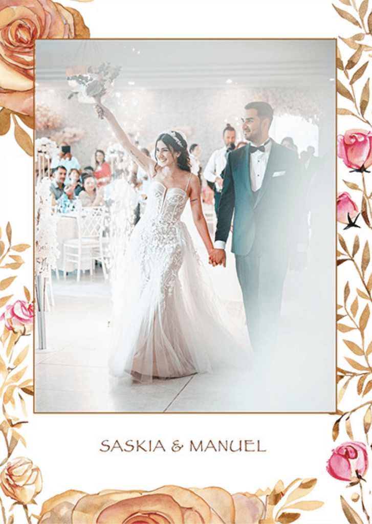 Personalisierte Foto-Collage für die Hochzeit